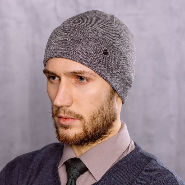 Шапка мужская "ГЕНРИ", размер 56-58, цвет серый 1804004