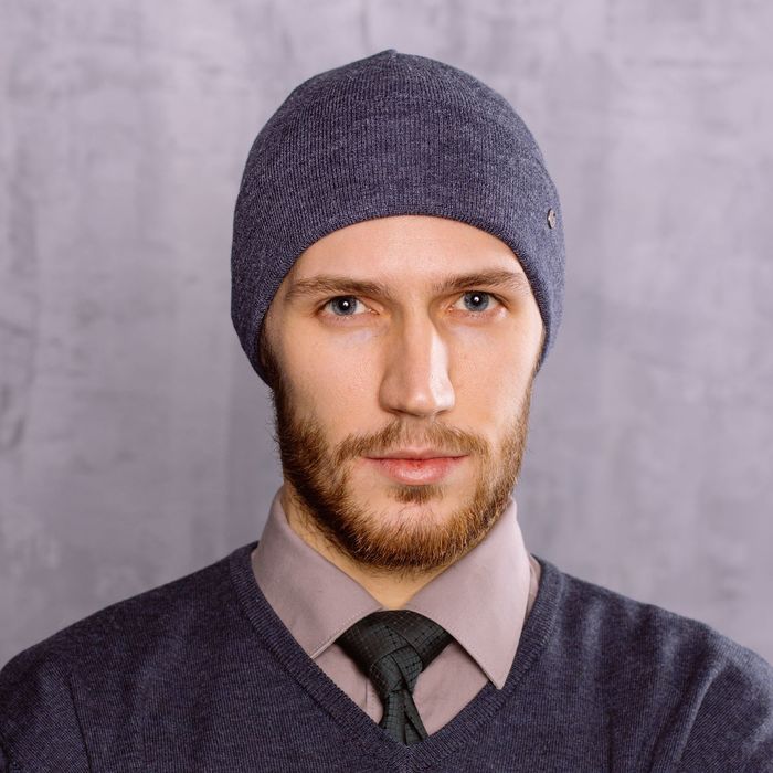 Шапка мужская "ГЕНРИ", размер 56-58, цвет джинсовый 1804009