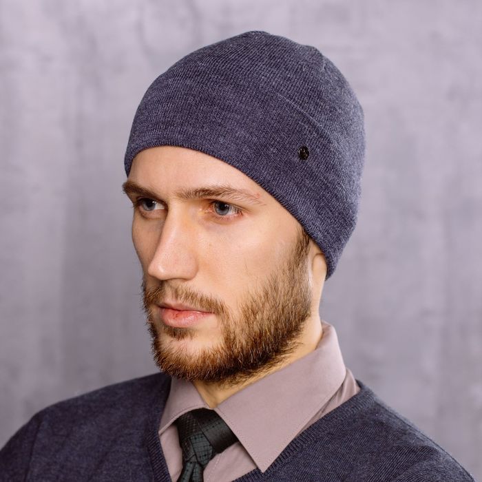 Шапка мужская "ГЕНРИ", размер 56-58, цвет джинсовый 1804009