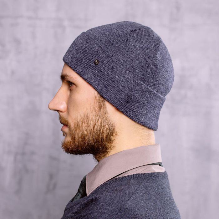 Шапка мужская "ГЕНРИ", размер 56-58, цвет джинсовый 1804009