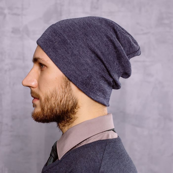 Шапка мужская "ГЕНРИ", размер 56-58, цвет джинсовый 1804009