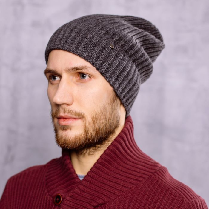 Шапка мужская "ТЕН", размер 56-58, цвет серый 1804204