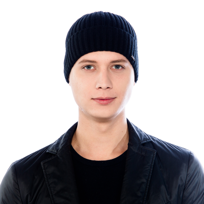 Шапка мужская "ДЖИМ", размер 58, цвет черный 1805101