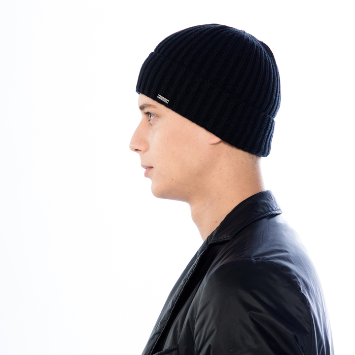 Шапка мужская "ДЖИМ", размер 58, цвет черный 1805101