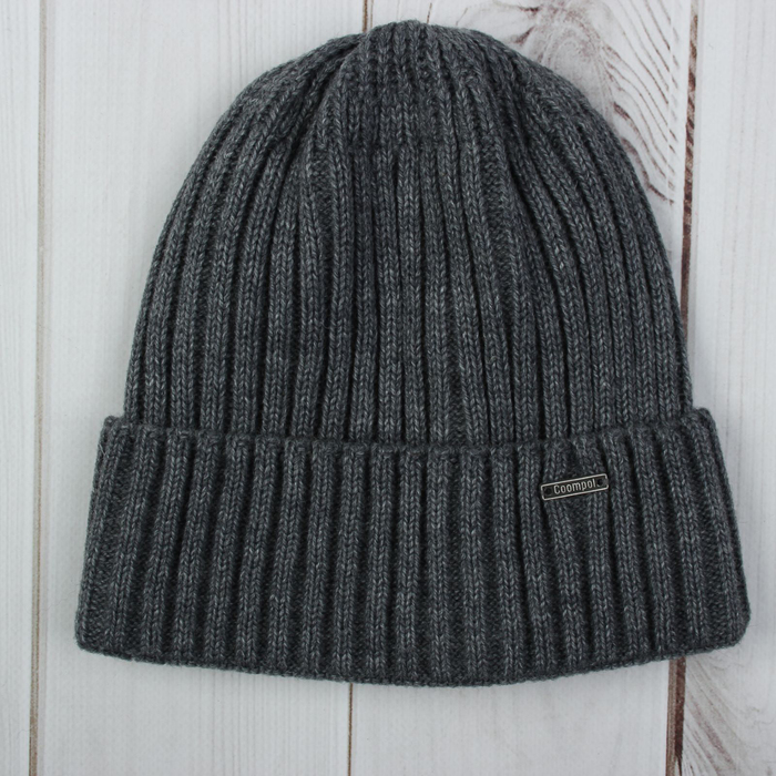 Шапка мужская «ДЖИМ», размер 58, цвет серый