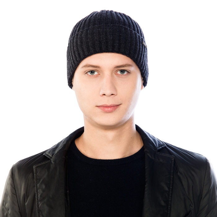 Шапка мужская "ДЖИМ", размер 58, цвет темно-серый 1805105