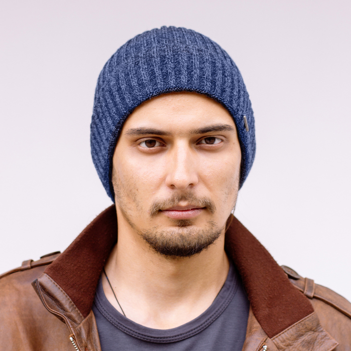 Шапка мужская "ДЖИМ", размер 58, цвет джинсовый 1805109