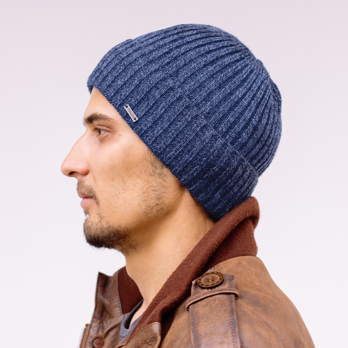 Шапка мужская "ДЖИМ", размер 58, цвет джинсовый 1805109