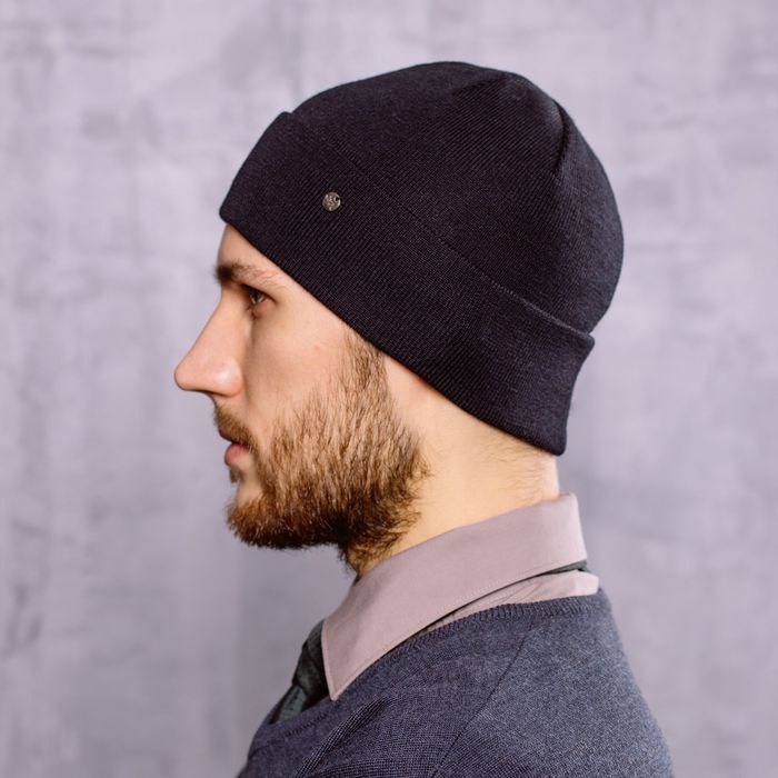 Шапка мужская "ГЕНРИ", размер 56-58, цвет темно-синий 1804012