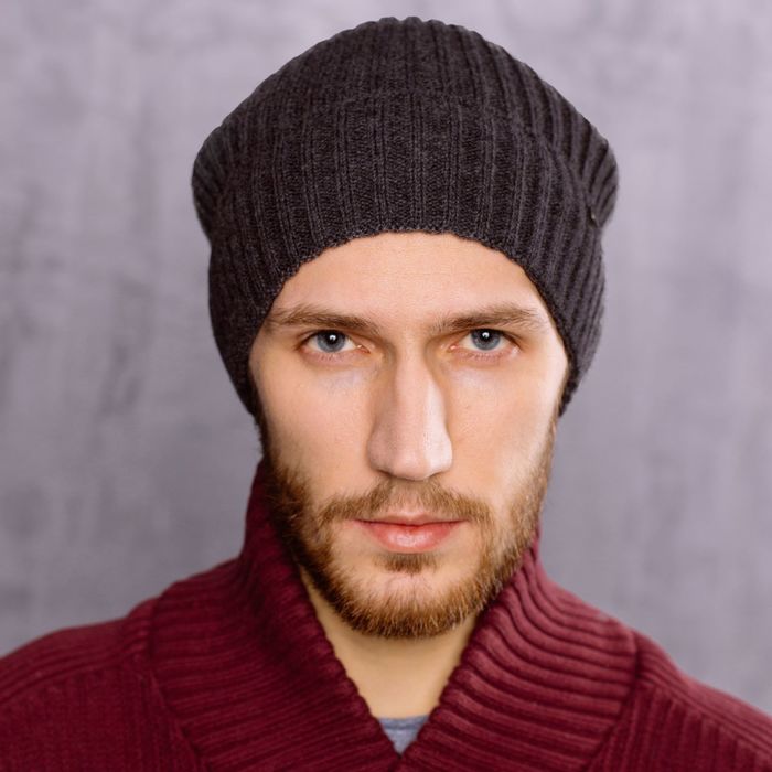 Шапка мужская "ТЕН", размер 56-58, цвет темно-серый 1804205