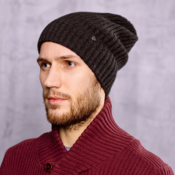 Шапка мужская "ТЕН", размер 56-58, цвет темно-серый 1804205