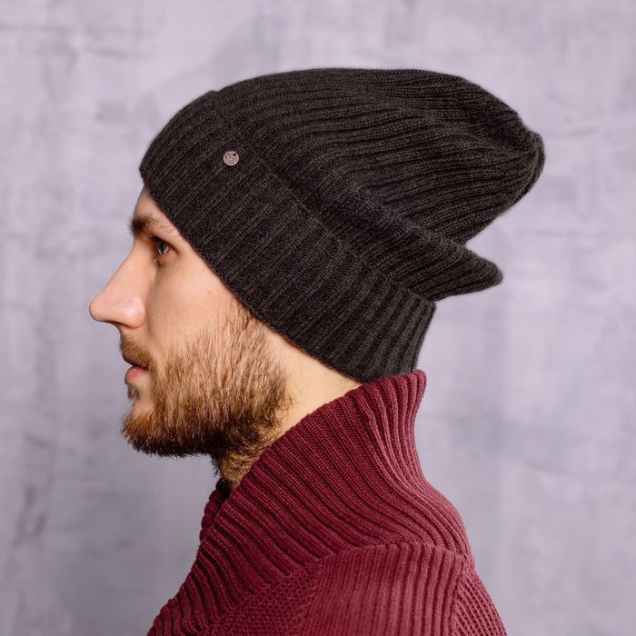 Шапка мужская "ТЕН", размер 56-58, цвет темно-серый 1804205