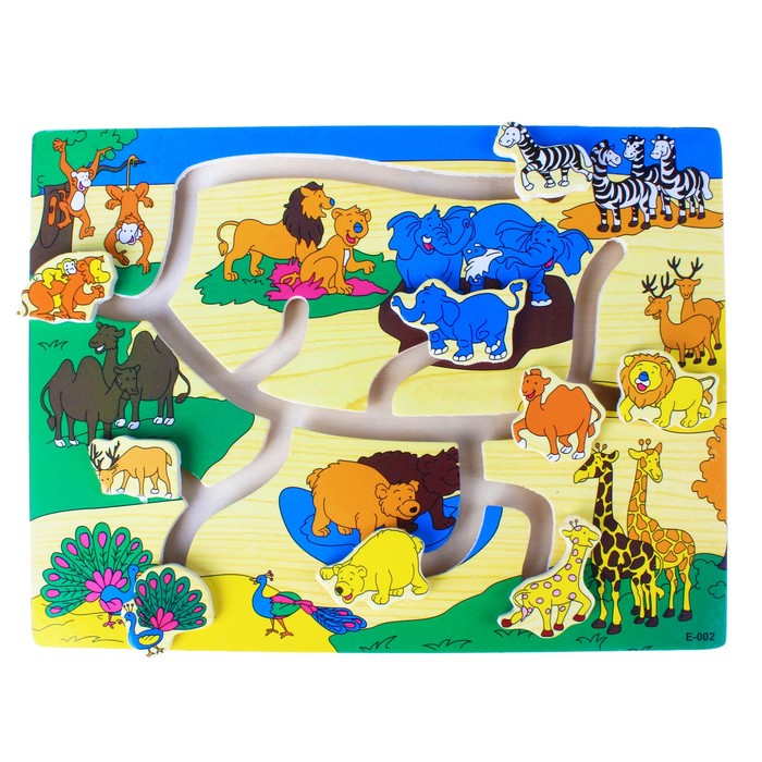 Лабиринт "Зоопарк", цветной фон