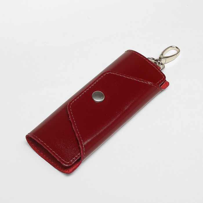 Футляр для ключей, кольцо, цвет красный
