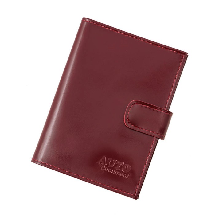 Обложка для автодокументов, цвет красный