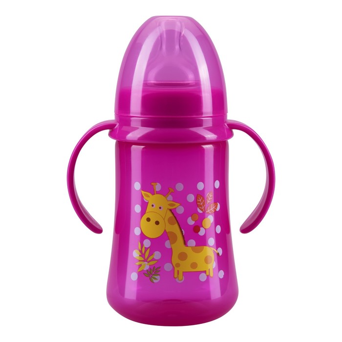 Бутылочка для кормления с ручками, широкое горло, 250 мл, от 6 мес.