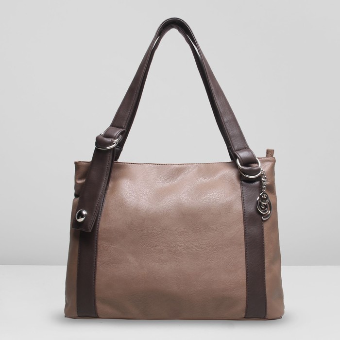 Сумка женская на молнии "Алетта", 1 отдел, цвет коричневый