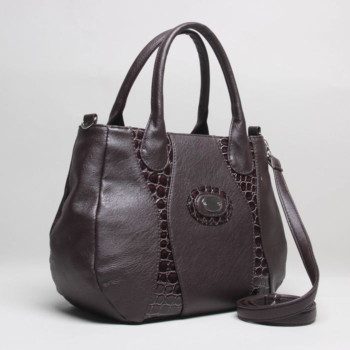 Сумка женская на молнии, 1 отдел, цвет коричневый