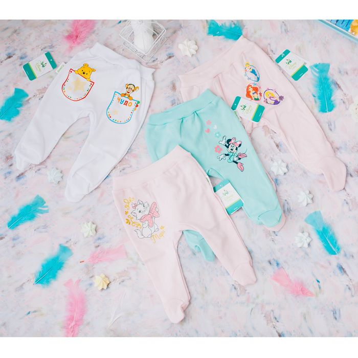 Ползунки детские "Принцесса", рост 74-80 см, 9-12 мес (26 р-р), 100% хл., интерлок