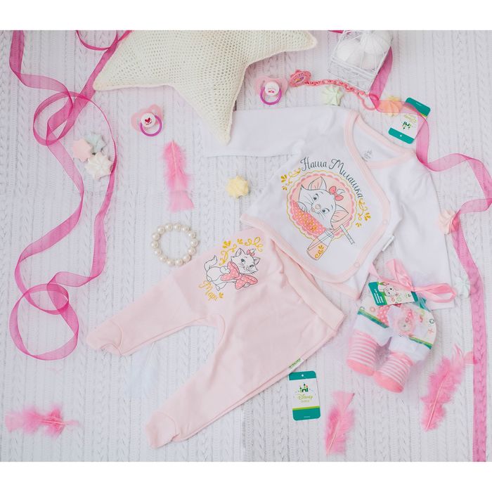 Ползунки детские "Милашка", Кошечка Мари, рост 68-74 см, 6-9 мес (24 р-р), 100% хл., интерлок