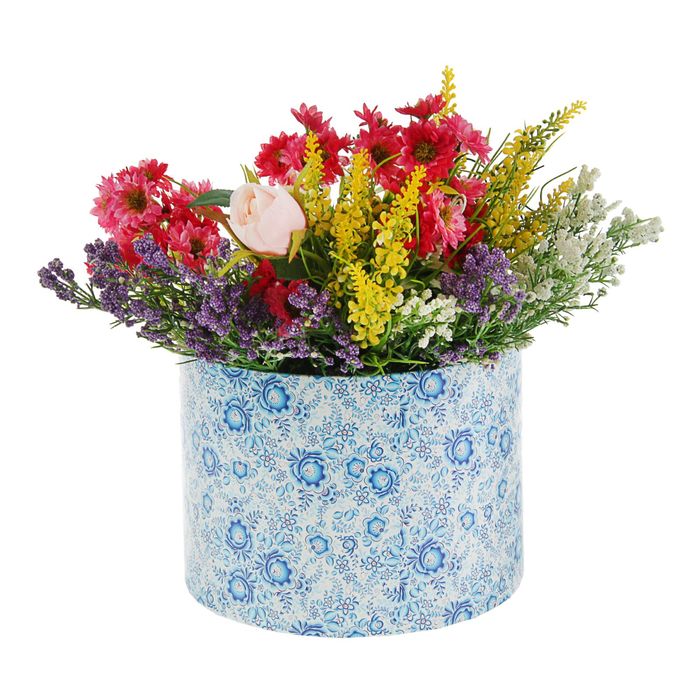 Набор коробок 4в1 "Голубые цветы" 23 х 23 х 16 - 13,5 х 13,5 х 8 см