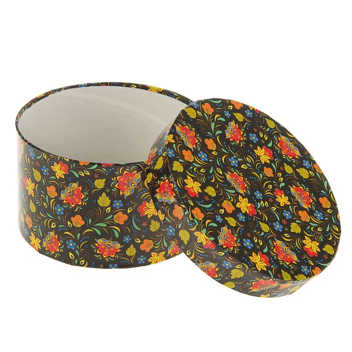 Набор коробок 4в1 "Цветы на чёрном", 23 х 23 х 16 - 13,5 х 13,5 х 8 см