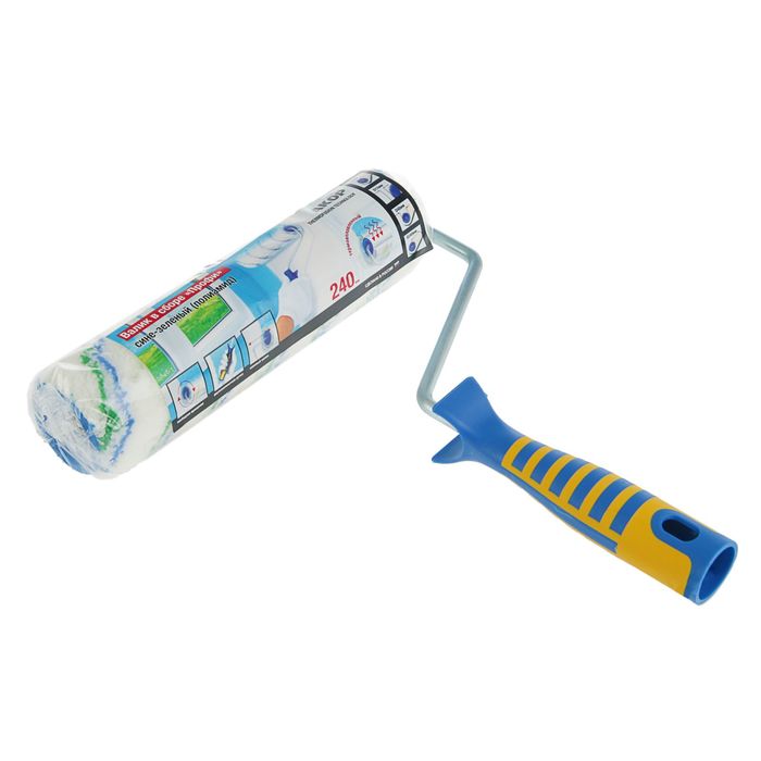 Валик "АКОР" Профи, полиамид, 240 мм, ручка d=8 мм, D=48 мм, ворс 12 мм, для дерева