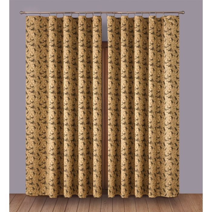 Комплект штор 1110090, портьеры ш 180 x в 270 см - 2 шт, коричневый