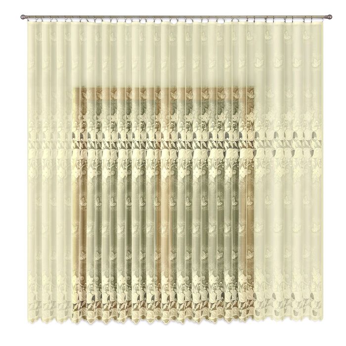 Тюль 1110156, ш 400 x в 270 см, кремовый