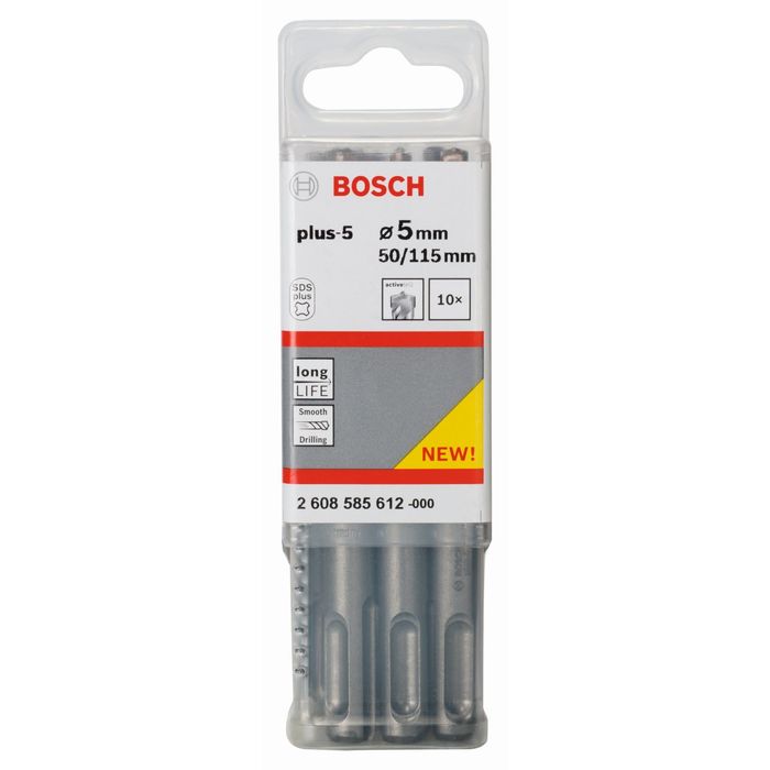 Бур по бетону BOSCH 2608585612, SDS plus-5, 10шт. 5x50x115 мм