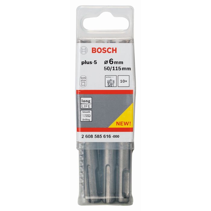 Бур по бетону BOSCH 2608585616, SDS plus-5, 10шт. 6x50x115 мм