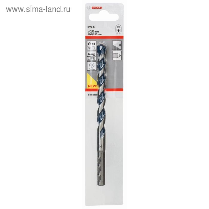 Сверло по бетону BOSCH 2608588155 SilverPerc CYL-5 10x100x150 мм 431₽
