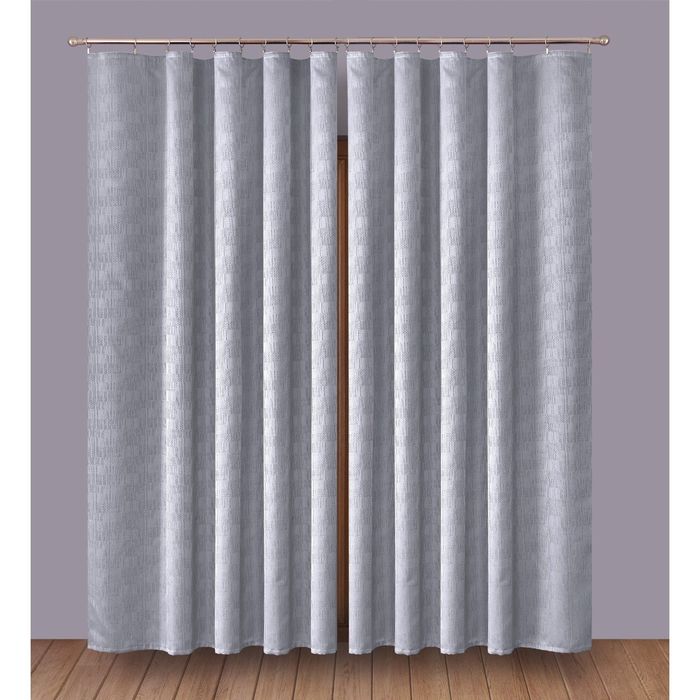 Комплект штор 1110036: портьеры ш 180 x в 250 см - 2 шт, серый