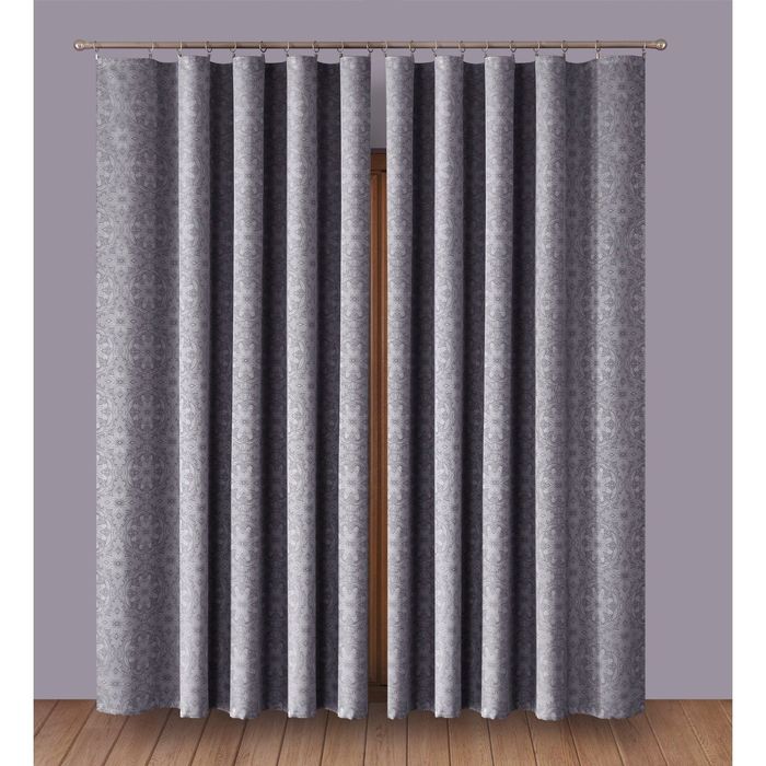 Комплект штор 1110049: портьеры ш 180 x в 270 см - 2 шт, серый