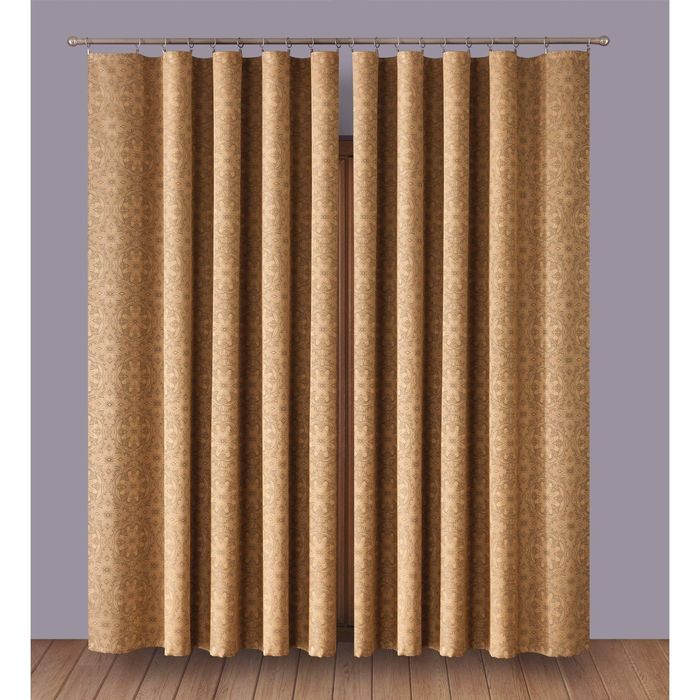 Комплект штор 1110050: портьеры ш 180 x 260 см - 2 шт, коричневый