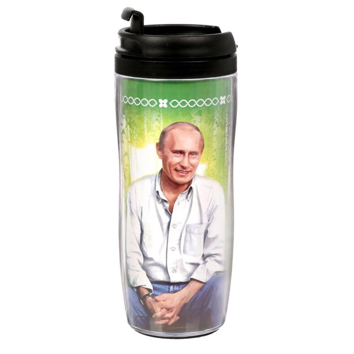 Термостакан "Я люблю Россию. Путин", 350 мл
