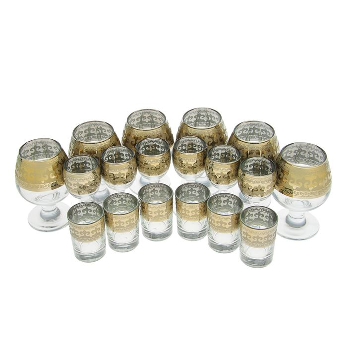 Мини-бар 18 предметов коньяк, византия, светлый 380/55/50 мл