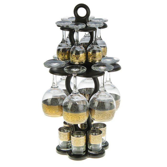 Мини-бар 18 предметов "Изящный" вино, флоренция, темный 240/55/50 мл