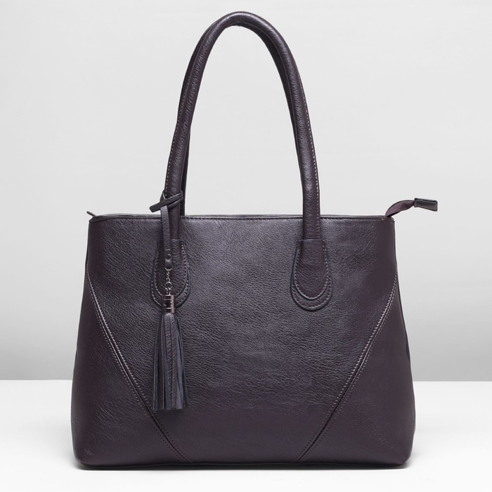 Сумка женская, 1 отдел с перегородкой, наружный карман, цвет коричневый