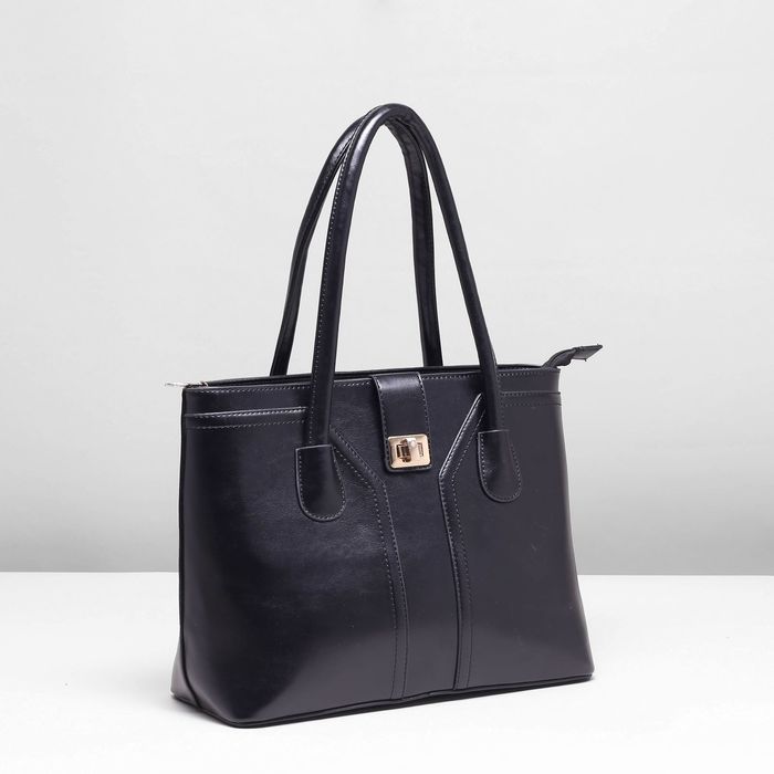 Сумка женская, 1 отдел с перегородкой, наружный карман, цвет чёрный