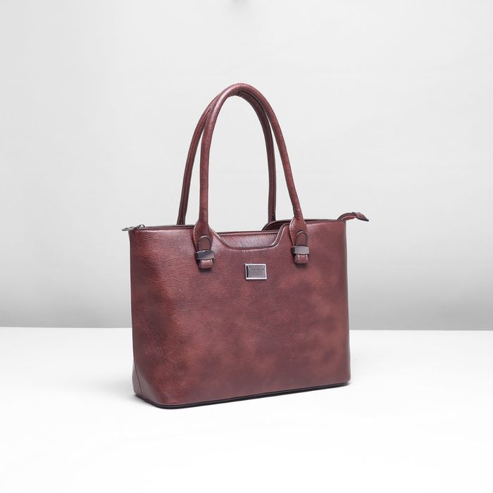 Сумка женская, 1 отдел с перегородкой, наружный карман, цвет коричневый