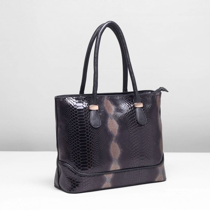 Сумка женская, 1 отдел с перегородкой, наружный карман, цвет чёрный