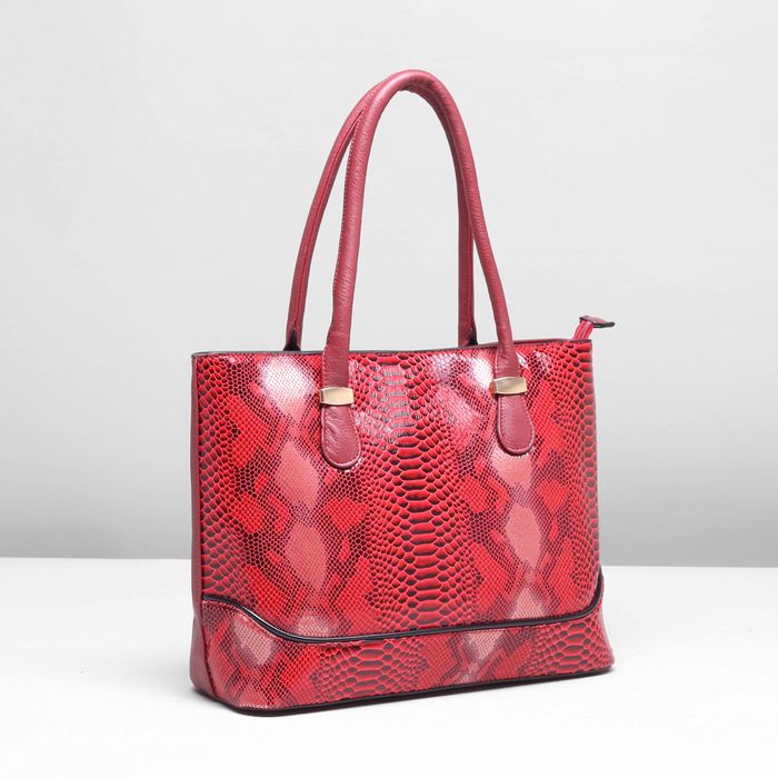 Сумка женская, 1 отдел с перегородкой, наружный карман, цвет бордовый