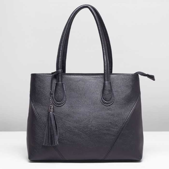 Сумка женская, 1 отдел с перегородкой, наружный карман, цвет чёрный