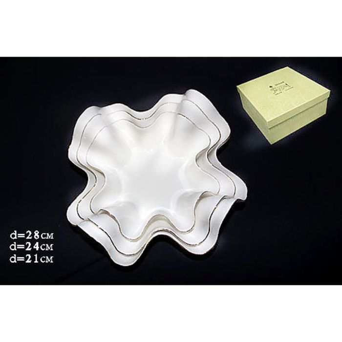 Набор из 3-х салатников Lucia, в подарочной упаковке, 21 см, 28см, 24 см