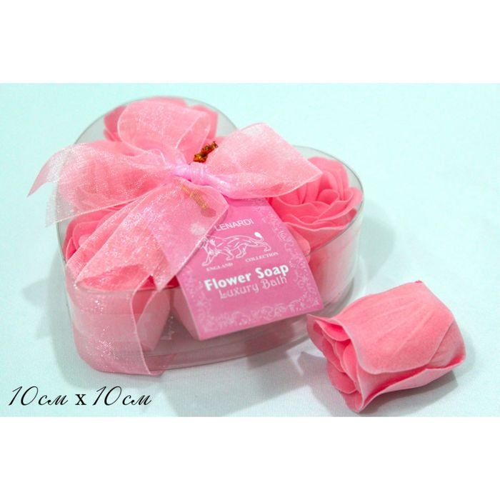 Мыло декоративное в подарочной упаковке, розы, цвет розовый