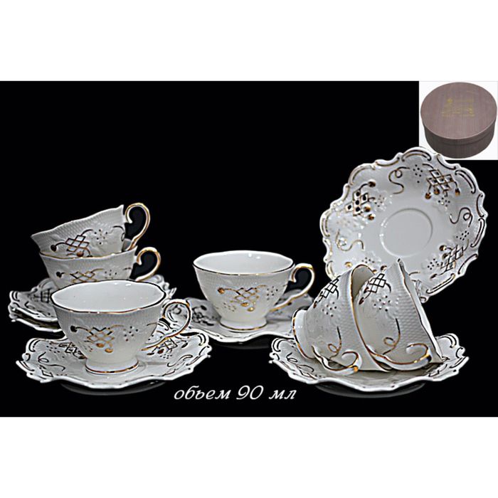 Кофейный набор 12 предметов "Лоза", в подарочной упаковке