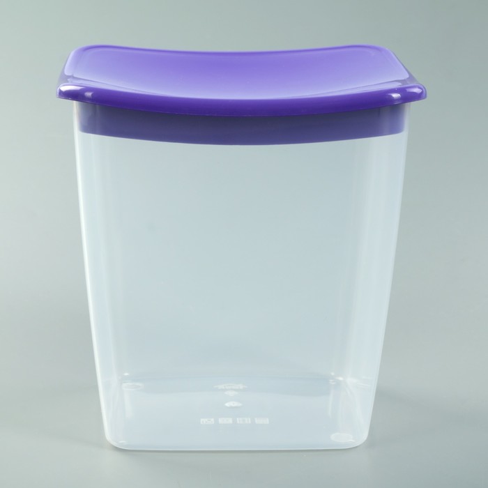 Емкость для сыпучих продуктов 1 л, квадратная, цвет фиолетовый