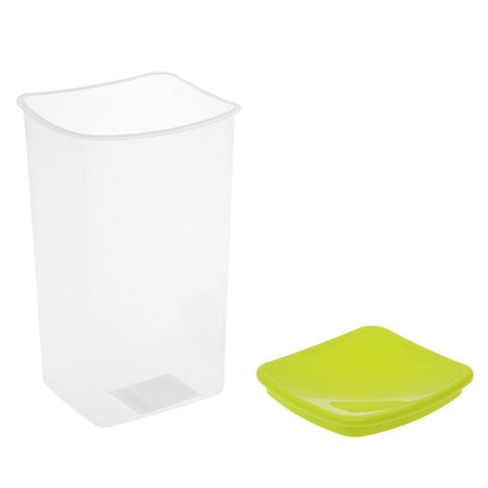 Емкость для сыпучих продуктов 1,9 л квадратная, цвет салатовый