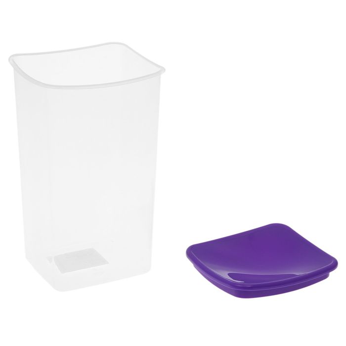 Емкость для сыпучих продуктов 1,9 л квадратная, цвет фиолетовый